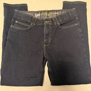 Lee Men's Dark Blue Slim Taper Extreme Motion MVP Jeans 33x30